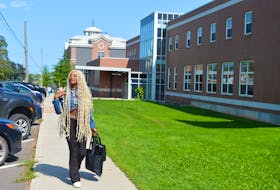 Mira Onovwede, a practical nursing student said she was excited to be back to school as classes began at Holland College in Charlottetown on Sept. 6. Vivian.Ulinwa • The Guardian
