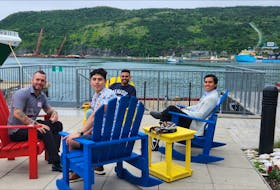 The Inverte team, led by Johan Arcos Mendez, centre, taking advantage of the numerous outdoor opportunities in St. John’s, N.L. - Contributed