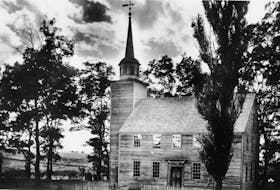 This old image shows the original weather vane that graced the Covenanter Church steeple.