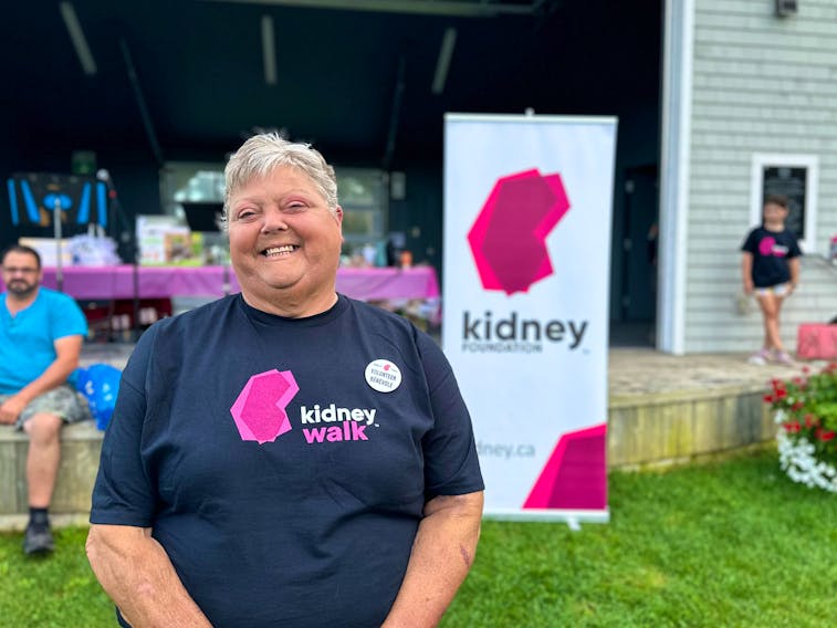 Juanita Hughes joins the annual Charlottetown Kidney Walk at Victoria Park on Sept. 10. The Mount Stewart resident has lived with acute kidney failure for nearly a decade. Thinh Nguyen • The Guardian