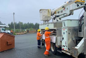 Nova Scotia Power crews are preparing for a weekend of weather ahead of hurricane Lee at the Dartmouth location. Contributed