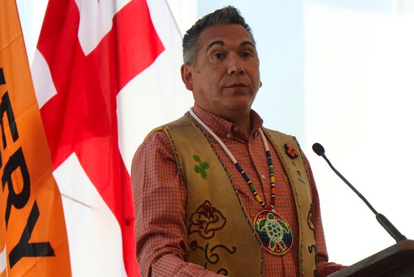 Allan Polchies, the chief of Sitansisk (St. Mary's First Nation), says the Higgs government is hurting trans youth with its new school gender policy. (Via Local Journalism Initiative. By Savannah Awde, Brunswick News)