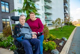 Charles Nauss, a stroke survivor, beside his caregiver, Aileen Nauss. PHOTO CREDIT: March of Dimes Canada.