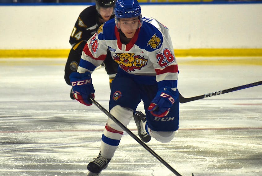 Jack Hayne had a strong rookie season for the Cape Breton West Islanders during the 2022-23 campaign, leading the young Port Hood-based team with 19 goals and 34 points in 33 games. Hayne will be looked upon to continue his offence production this season. JEREMY FRASER/CAPE BRETON POST