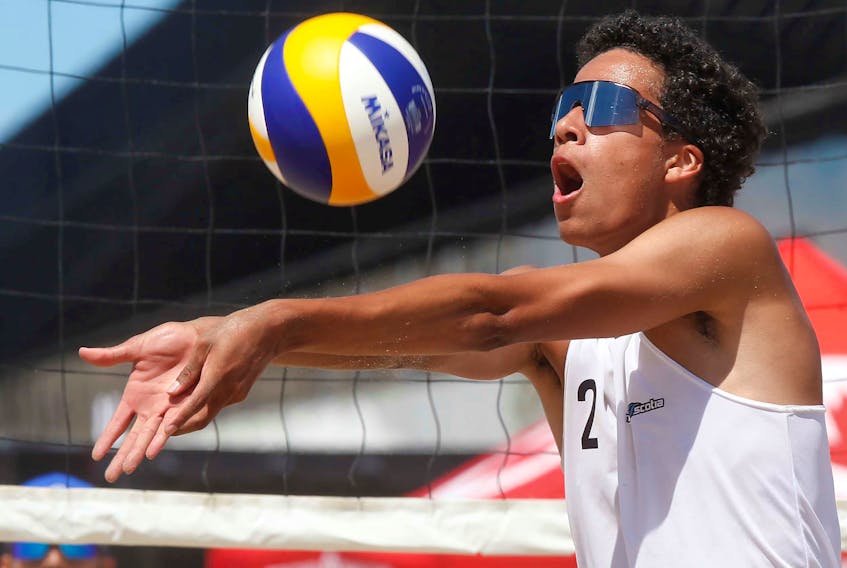 Tynan Gannett of Dartmouth, the first Nova Scotian male to play for Volleyball Canada’s national beach team, returns home for a FIVB World Beach Pro Tour event which begins Thursday on the Halifax waterfront. - Communications Nova Scotia