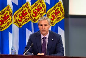 Premier Tim Houston answers questions from reporters at One Government Place on Thursday, Sept. 14, 2023. 
Ryan Taplin - The Chronicle Herald