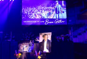 For more than four-and-a-half hours, more than 3,500 spectators watched Bruce Guthro - Celebration of Life event inside Centre 200 on Thursday night in Sydney. IAN NATHANSON/CAPE BRETON POST