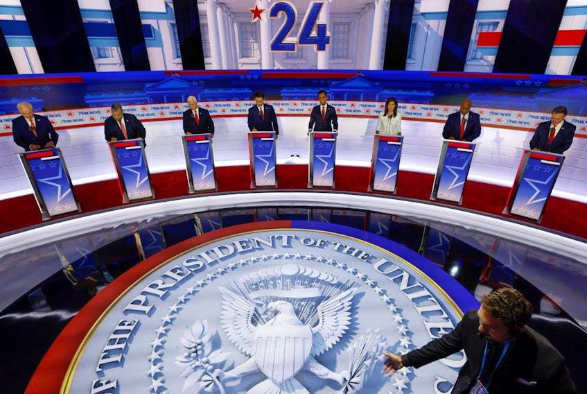 By Tim Reid (Reuters) - At least six Republican candidates will take part in the second 2024 Republican presidential debate on Sept. 27 in California. Donald Trump will skip the event and give a