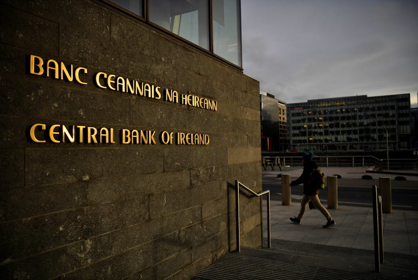 DUBLIN (Reuters) - Ireland's central bank said the country's inflation outlook is broadly unchanged from three months ago but warned government it risks keeping prices even higher for longer if it