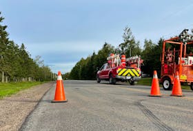 The Morden Road was closed Sept. 18 following an early morning crash.