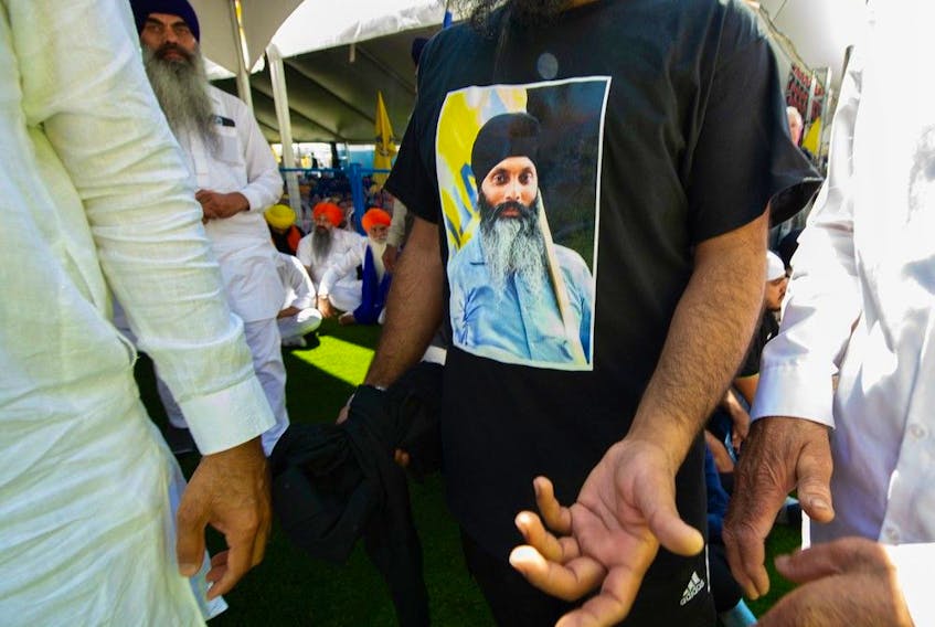 A public viewing of prominent Sikh leader Hardeep Singh Nijjar was held at Surrey's Guru Nanak Sikh Gurdwara on June 25, 2023.