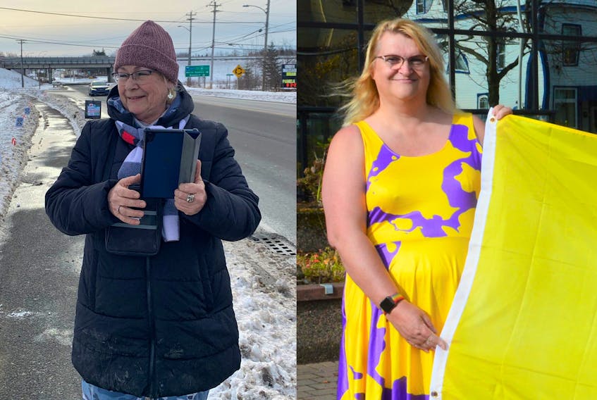 Darlene LeBlanc, left, is organizing the "1 Million March 4 Children" protest in Sydney which is against gender education in schools. Veronica Merryfield is organizing the counter protest "Celebrate Diversity" to take place at the same time on Wednesday. FILE PHOTO/CAPE BRETON POST