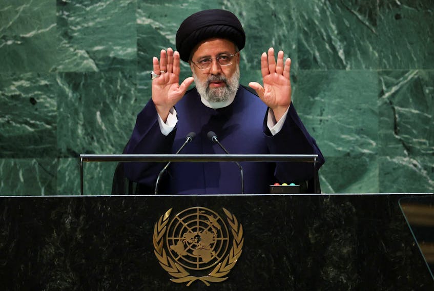 UNITED NATIONS (Reuters) - Iranian President Ebrahim Raisi said on Tuesday that the United States should prove its "goodwill and determination" to revive the 2015 Iran nuclear deal that Washington