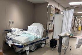 Gail Wagner's mother spent eight days in this hospital bed in a hallway at Dartmouth General Hospital until she was moved to a room. Wagner says the health care system is getting worse, not better.