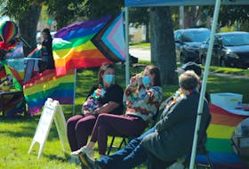 People socialize at last year’s Pride Fair in Yarmouth’s Coronation Park, one of the events back this year for the Southwest Nova Pride Festival being held Sept. 18 to 24. CONTRIBUTED