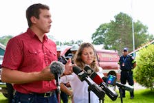 Kings-Hants MP Kody Blois and Canada’s Deputy Prime Minister Chrystia Freeland spoke to reporters July 27 following a tour of storm damaged infrastructure in West Hants.