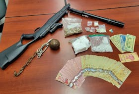 Police arrested a man and woman after seizing drugs, weapons and cash from a home in New Minas on Sept. 15. Contributed