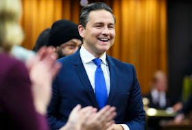 Conservative Leader Pierre Poilievre is applauded after speaking during during question period in the House of Commons on Wednesday, Sept. 20, 2023.