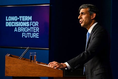 By Kate Holton and William James LONDON (Reuters) - Prime Minister Rishi Sunak watered down Britain's commitments to tackle climate change on Wednesday, saying he would delay targets for changing cars