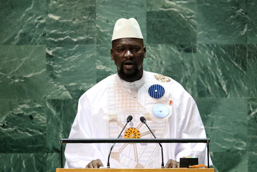 DAKAR (Reuters) - Guinea's military leader Mamady Doumbouya told the U.N. General Assembly on Thursday that the Western model of democracy does not work for Africa, as evidenced by a recent wave of