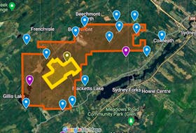 This interactive map from Keep Coxheath Clean is based on the outline and landmarks as shown in Nova Copper Inc.'s exploration and mining proposal. The orange area is the proposed mining exploration and the yellow area is the proposed CBRM land sale.