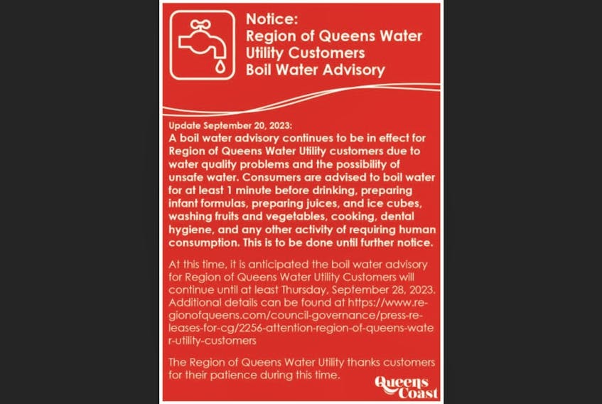 Thousands of people in the Region of Queens Municipality have been forced to boil their water for the past month and a half. On Wednesday the municipality extended the water boil advisory for another week