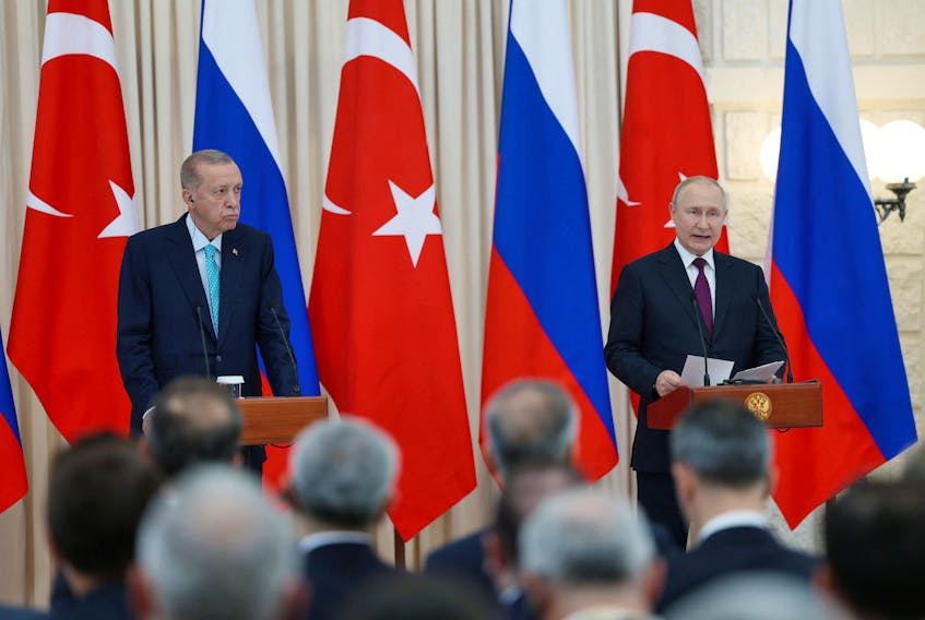 ANKARA (Reuters) - Turkish President Tayyip Erdogan said he does not agree with the negative approach other leaders are showing towards his Russian counterpart Vladimir Putin, Turkish broadcasters
