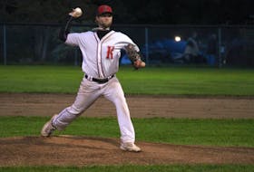 Kentville Wildcats starter Codey Shrider picked up the win in Game 1 of their Nova Scotia Senior Baseball League semifinal with the Sydney Sooners Sept. 22 in Kentville.