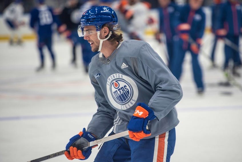 Raphaë Lavoie. lSecond day of 2023 Edmonton Oilers training camp at Rogers Place on Sept 22, 2023. 
Photo by Shaughn Butts-Postmedia