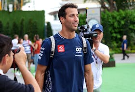 SUZUKA, Japan (Reuters) - Daniel Ricciardo's return to the Formula One starting grid may still be some way off as the Australian driver recovers from a broken hand, the Australian's AlphaTauri team