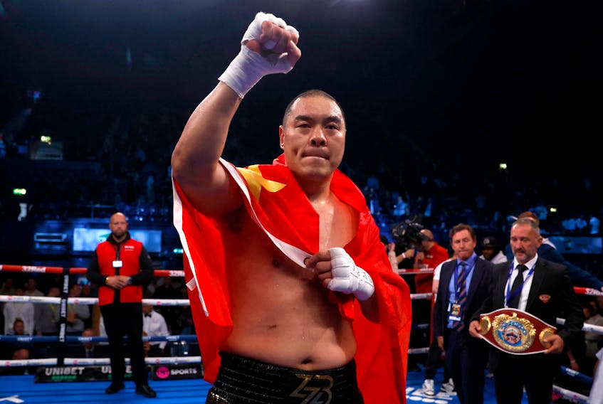 LONDON (Reuters) - Chinese heavyweight Zhilei 'Big Bang' Zhang knocked out Britain's Joe Joyce in the third round of their rematch at London's Wembley Arena on Saturday. The 40-year-old Zhang sent his