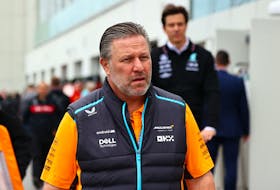 SUZUKA, Japan (Reuters) - McLaren Formula One boss Zak Brown offered to fly Oscar Piastri's mother to Japan after the Australian rookie driver put his car on the front row of the starting grid for