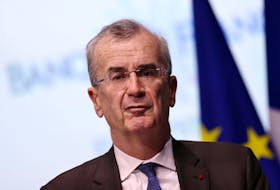 PARIS (Reuters) - Bank of France head Francois Villeroy de Galhau, a governing council member of the European Central Bank (ECB), said on Saturday that the spike in oil and fuel prices did not change