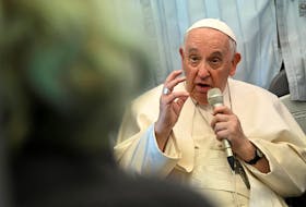 By Philip Pullella ABOARD THE PAPAL PLANE (Reuters) - Pope Francis suggested on Saturday that some countries were "playing games" with Ukraine by first providing weapons and then considering backing