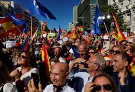 By Michael Gore and Silvio Castellanos MADRID (Reuters) - Tens of thousands of Spaniards protested in Madrid on Sunday against possible plans by acting Prime Minister Pedro Sanchez to grant an amnesty
