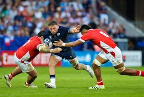By Mitch Phillips NICE, France (Reuters) - Tonga showed the best and worst of their uber-physical approach on Sunday when they rattled Scotland with some fearsome tackling but also missed 45 attempts
