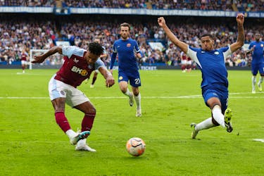 By Clare Lovell LONDON (Reuters) - A 73rd-minute strike by Ollie Watkins earned Aston Villa all three points at goal-starved, 10-man Chelsea in the Premier League on Sunday. Watkins tore through the