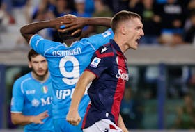 BOLOGNA (Reuters) - Napoli's underwhelming start to the season persisted after a missed penalty by Victor Osimhen condemned the Serie A champions to a 0-0 draw at Bologna on Sunday. The Nigerian
