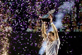 (Reuters) - Maria Sakkari of Greece ended American Caroline Dolehide's fairytale run in the Guadalajara Open final on Saturday to win her first WTA 1000 crown and end a four-year title drought. Second