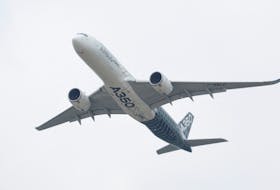 PARIS (Reuters) - Air France-KLM said on Monday it plans to order 50 Airbus A350 long-haul jets, together with purchase rights for an additional 40 aircraft. The provisional deal includes both the