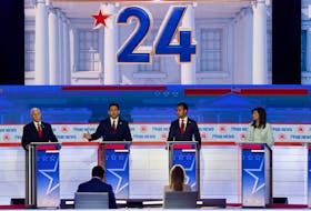 (Reuters) - At least six Republican candidates will take part in the second 2024 Republican presidential debate on Wednesday in California. Donald Trump plans to skip the event and give a speech in