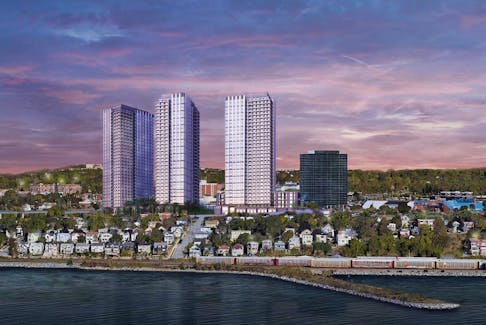 Designs for the Dartmouth Towers high rises proposed for Best Street, near the Macdonald Bridge.