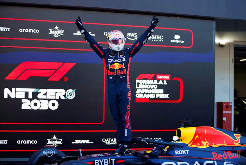 By Alan Baldwin LONDON (Reuters) - Red Bull were able to celebrate their second Formula One title double in a row in Japan at the weekend, even if Max Verstappen must wait until October to be
