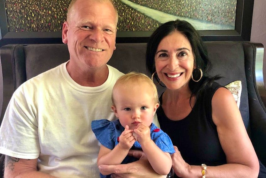 Grandparents who have frequent visits from their grandchildren should invest in a few essential childproofing items. Papa (Mike Holmes), Nana Anna and baby Cali.  