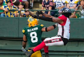 File photo: The Ottawa Redblacks' Bralon Addison, seen in a game against Edmonton in August, says the goal for the team remains the playoffs.