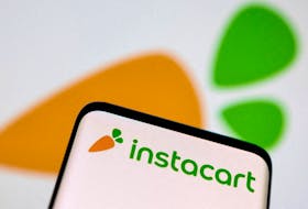 (Reuters) - Shares of Instacart fell 1.6% on Tuesday, marking their first close below the initial public offering price for the newly-listed grocery delivery app. The stock closed at $29.89, compared