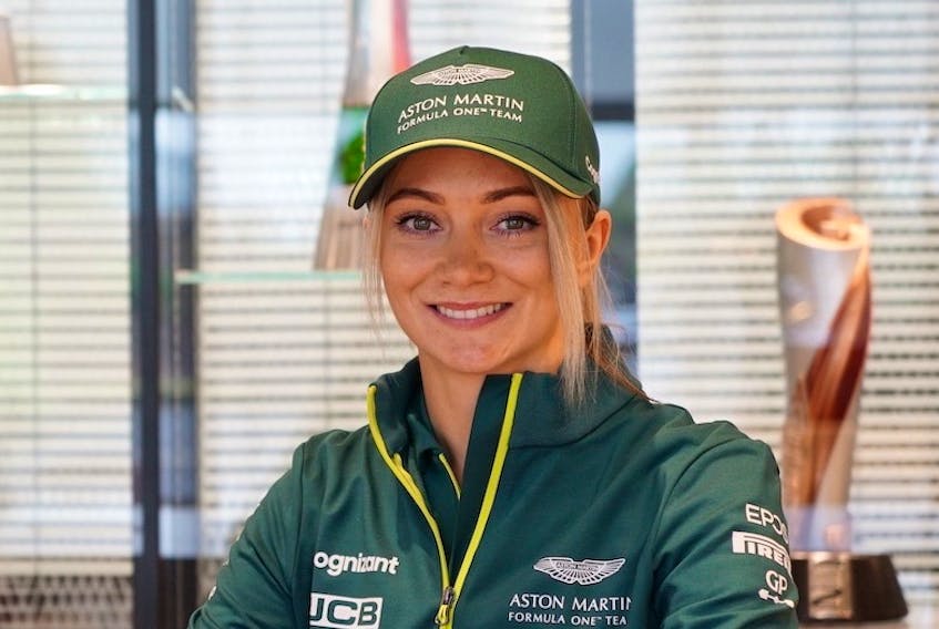 Aston Martin driver ambassador and former W Series racer Jessica Hawkins has become the first woman in nearly five years to test a Formula One car, the Silverstone-based team announced Sept. 26.