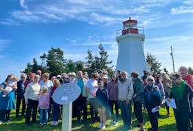 Members of Cape Breton's Polish community and residents of the village of Gabarus gathered Saturday (Sept. 23) to unveil the Copernicus 550th birthday sundial at Lighthouse Point. The permanent sundial honours the great Polish astronomer Nicolaus Copernicus (Mikolaj Kopernik), who painstakingly described our solar system and showed that the Earth is not the immobile centre of the universe. The sundial was developed by Cape Breton's Polish community in collaboration with the Gabarus Lightkeepers Society and the Cape Breton University Tompkins Institute. Blacksmith Shawn Taylor did the construction. "Copernicus 550" is the theme of this year's Nova Scotia Polish Heritage Month. An inscription on the sundial reads that it honours "curiosity, courage, knowledge, wonder and the human spirit." CONTRIBUTED/TOM URBANIAK