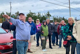Laurie Wickens, one of the eyewitnesses to the Oct. 4, 1967 Shag Harbour UFO incident, describes what happened to UFO expo goers last year during a tour to the crash site in Shag Harbour. KATHY JOHNSON