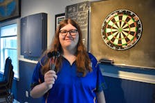 Brooke Martell of Gabarus will participate in the World Darts Federation World Cup of Darts this week in Esbjerg, Denmark. The 15-year-old secured her spot in the tournament, placing second in a qualifying tournament during the Canadian national championship last May in Saint Hyacinthe, Que. JEREMY FRASER/CAPE BRETON POST